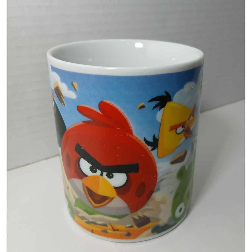 Angry Birds 12oz Coffee Mug Tea Cup Madrid Spain Storlin Excellent Pre-owned